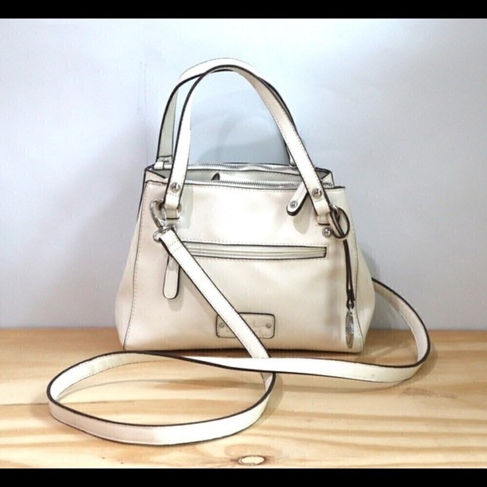 Nicole Miller New York Purse and Cross‎ Body color White detachable strap